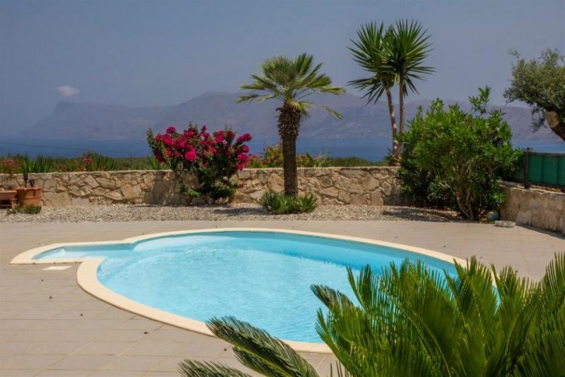 Marediana Kreta, Marediana: Ruhiges Hanghaus mit atemberaubendem Blick auf die Bucht zu verkaufen Haus kaufen